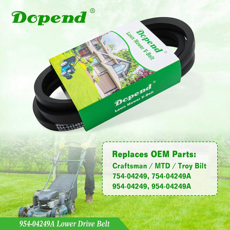 Dopend 954-04249A Lower Drive Belt 5/8'' x 71'' for Craftsman T110, Huskee LT4200, MTD, Troy Bilt 42 inch Deck, Replaces 954-04249 Lower Drive Belt 754-04249, 745-04249A - Image 3